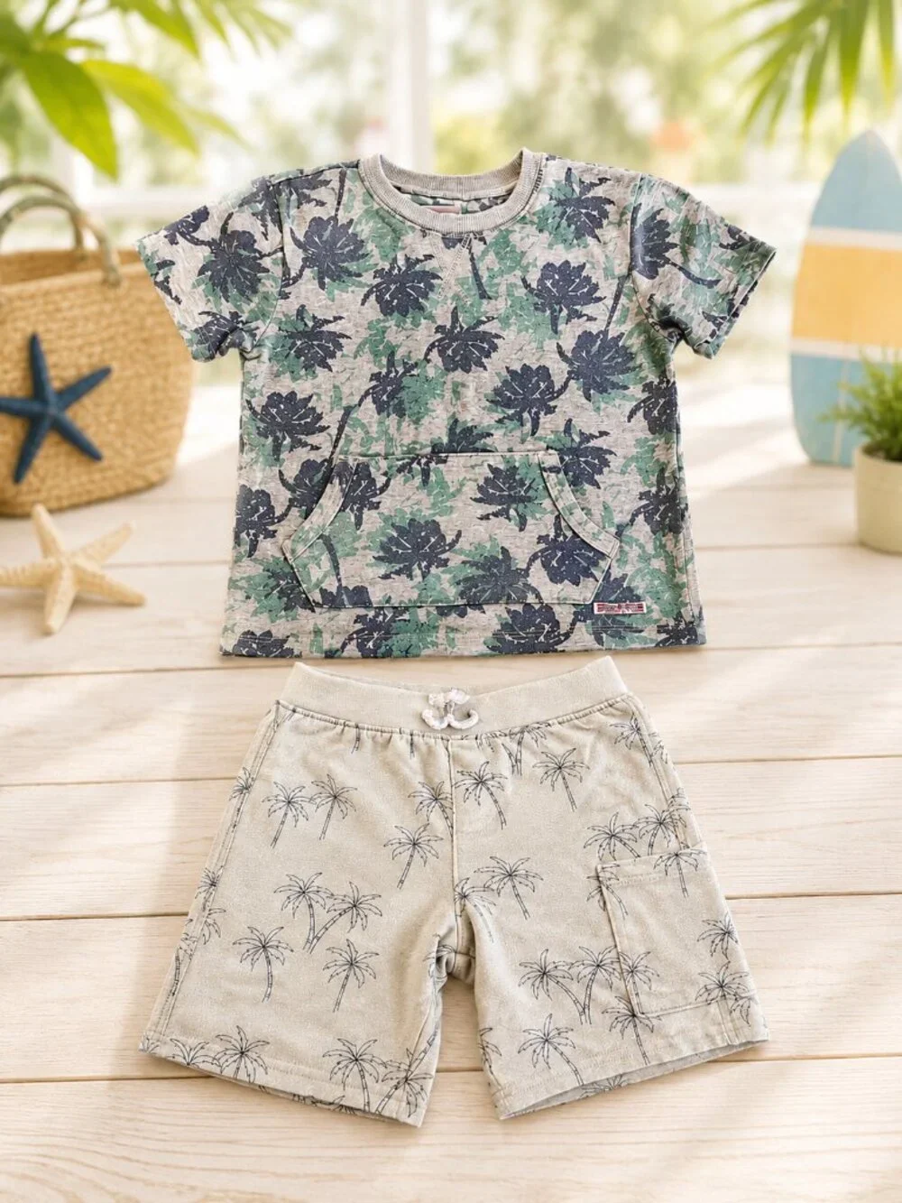 Boys 4T Summer Outfit Bundle – Hudson, H&M & Garanimals – 3 Pieces